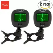2-PACK Fender FT-1 Pro Clip On Chromatic Tuner For Guitar, Bass, Violin, Ukulele