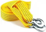 1pc 4M Car Tow Cable Heavy Duty 5 Ton Trailer Rope Towing Pull Rope Strap Hooks Van Road Recovery Car Accessories