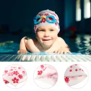 Swimming Cap Silicone Caps Ear Protection Hats Girl Child Toddler