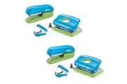 2PK Rapid F5 Home Office Mini Set w Stapler Staple Staple Remover Punch Hole BLU