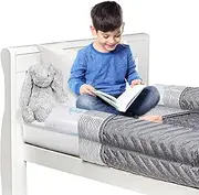 Babylio Inflatable Bed Rail [2-Pack] Travel Bed Rails for Toddlers- Lightweight & Durable Bed Guard Rails Compatible with Twin, Full, Queen & King Bed Sizes- No Pump Required- with Travel Bag
