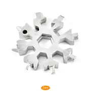 Only 1 18-in-1 Multi-tool Card Combination Compact Portable Outdoor Snowflake Tool Card Camping Hiking Tool
