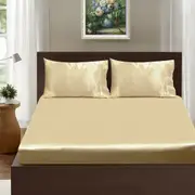 Ramesses Casablanca Satin Fitted Sheet Combo Set Champagne King