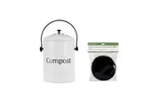5L Kitchen Bench Compost Bin with 6 Replacement Activated Carbon Filters