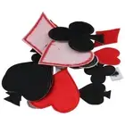 24pcs Iron on Sew Poker Patches Card Suits Diamonds Spades Patch DIY Clothes