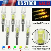 6Pcs LED Lighted Nock for Archery Arrows 6.2mm Inside Diameter For Compound Bow