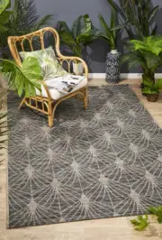 TERRACE CHARCOAL GREY Modern Rug Large Floor Mat Carpet 5502 *FREE DELIVERY*