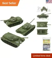 TimMee 3-Piece WWII Toy Tanks - 6.5 Inch M48 Patton Tanks in OD Green