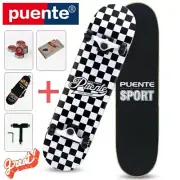 New Adults Skateboard with Gloves, bearing, bag & T tool, Checkered -Ready To Go