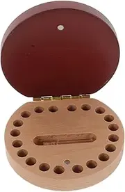 SUPVOX Wooden Teeth Keepsake Box Durable Tooth Thoughtful for Boys Efficient Organization with Individual Compartments