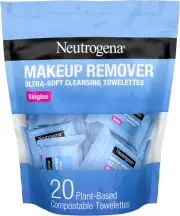 Makeup Remover Facial Cleansing Towelette Singles, Daily Face Wipes Remove Dirt
