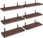 fixwal floating shelves rustic wood wall shelves set of 6 shelves wall Fantastic