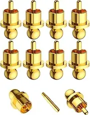 RCA Noise Stopper Caps,RCA Connector Dust Proof Protector Cover 10PCS (Gold Plated)