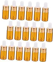 OATIPHO 25Pcs Glass Dropper Bottles Portable Essential Oil Holders Durable Subpackaging Containers Mini Tea Colored Bottles with Droppers for Easy Liquid Transfer