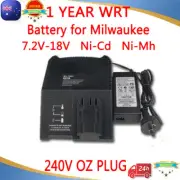Battery Charger for MILWAUKEE AEG ATLAS 7.2V-18V 12V 14.4V Ni-Cd Ni-MH COPCO AU