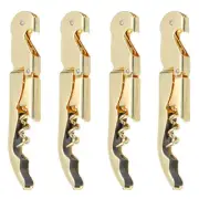 4Pcs 5" Wine Openers Waiter Corkscrew Red Wine Bottle Opener for Waiter, Gold