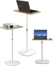 Mobile Standing Desk Height Adjustable Floor Laptop Stand, Computer Cart Worksta