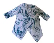 NWT Chicos Paisley Embroidered Open Front Drape Cardigan Jacket Boho Womens 3 XL
