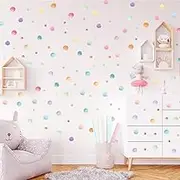 123 Pcs Colorful Polka Dot Wall Stickers – Peel and Stick Round Wall Decals for Kids Room, Nursery, Playroom, Classroom, Multicolor Rainbow Circle Wall Art & Window Clings