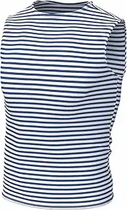 [Eosphorus] Genuine Russian Light Blue Striped Paratrooper Tank Top Sleeveless Shirt