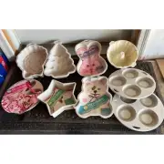 Vtg 1999 Wilton Lot Of 9 MicroBakes Microwave Cake Pans Bunny Bear Big Bird