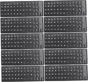 Happyyami 10Pcs Keyboard Stickers Background with Lettering Multi Language Skin for Laptop Easy Application for Home Office and School Use