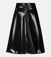 [Moncler Genius] Moncler Genius 2 Moncler 1952 faux leather midi skirt UK 6 black