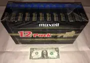 12 Pack Maxell PREMIUM Grade Professional 6hr T 120 VCR VHS Tape New Sealed