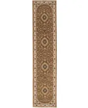 Brown Classic Floral Vintage Style 3X12 Machine-Made Runner Rug Oriental Carpet