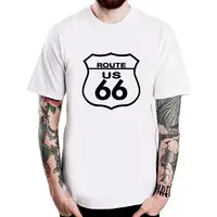 在飛比找蝦皮商城精選優惠-ROUTE 66 短袖T恤-白色 公路刺青硬派搖滾設計插畫潮