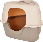 Amazon Basics No-Mess Hooded Corner Cat Litter Box, 66 x 51 x 58 Centimeters, Triangle