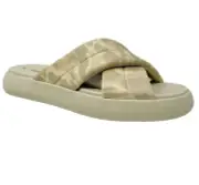 New TOMS Womans Sz 11M Alpargata Mallow Crossover Egret Camo Slides NIB
