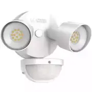 HGX White Motion Sensor Activated Security Outdoor Integrated LED Flood Light