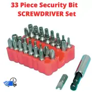 33 Pieces Security Bits Set TAMPER SCREWDRIVER Torx Hex Torque Magnetic Phillips
