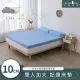 【House Door 好適家居】大和防蹣抗菌全平面支撐竹炭記憶床墊10cm贈毯-雙大6尺海洋藍