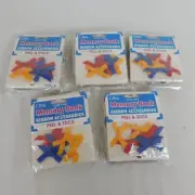 Lot of 5 Memory Book Ribbon Accessories Offray Peel Stick Acid-Free Bows 3 Color
