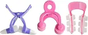 Nose Lift Up Shaping Clip Shaper Kit, 3Pcs/Set Nose Massager Roll Slimmer for Bridge Straightening Correction Nose Higher Set, Face Soft Padded Beauty Tool