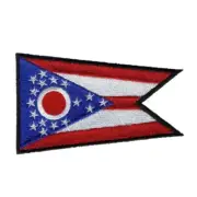 Ohio State Flag Patch US USA Embroidered - Iron On/Sew On