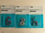 NOS! LOT OF 6 GAMPAK STEEL HICKEYS LIGHTING ACCESSORIES 1" LONG 3/8"-1/2" #30130