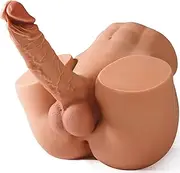 10.8LB Male Sex Doll with Flexible Dildo, Isskis Realistic Sex Dolls 6.8in Huge Cock for Female Masturbation, Tight Butt for Gay Sex Toys, Unisex Masturbator Sex Doll for Women Men Couple Sex Toy