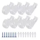 8Pcs Curtain Clear P Clips Hook,Roller Blind Clips Child Safety Chain Co P Clip