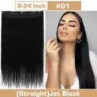 One Piece 100% Real Clip in Remy Human Hair Extensions Full Head Weft Highlight