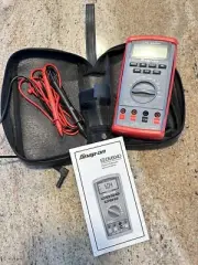 Snap On Tool Digital Auto Ranging Multimeter Leads Storage Pouch Manual EEDM504D