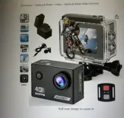 Yolansin 4K 30fps Action Camera- 131ft/40m Waterproof Underwater Camera EIS WiFi