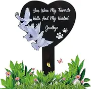 Cemetery Markers for Graves | Garden Stake Graves Cemetery Decorations,Heart Shape Graveyard Decorations Remembrance Yard Stake for Friend, Humans & Outdoor
