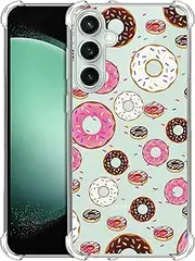 Glisten - Samung Galaxy S23 FE Case, Samsung S23 FE 5G Clear Case - Donuts Pattern Printed Slim Fit Flexible Clear Transparent Shockproof Designer Back Case/Cover for Samsung Galaxy S23 FE 5G