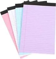 VILLFUL Vibrant Colors Note Pad 4 Pcs Legal Notepads Memo Sheets Vertical Pad Draft Notebook Office Essential