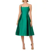 Adrianna Papell Womens Embellished Mikado Formal Midi Dress BHFO 5188