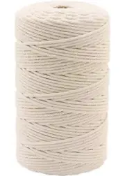 Macrame Cord 3mm x 218yards Natural Macrame Cotton Rope 3mmx220Yards Beige