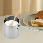 Hot Oil Pot Mini Frying Pan 450ml Heat Resistant Round Stainless Steel Pancake